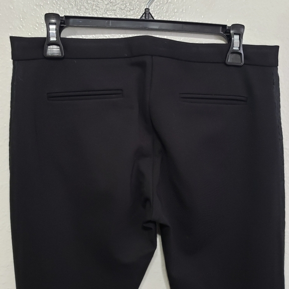 Maje Croc Embossed Skinny Pants Zip Ankle, Color Black, Size 36 - Picture 11 of 16